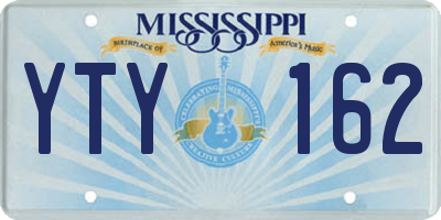 MS license plate YTY162
