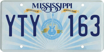 MS license plate YTY163