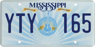MS license plate YTY165