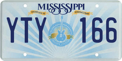 MS license plate YTY166