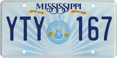 MS license plate YTY167