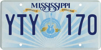 MS license plate YTY170