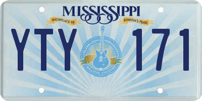 MS license plate YTY171