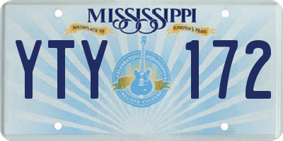 MS license plate YTY172