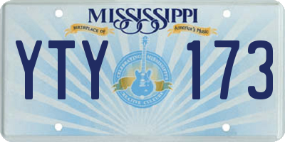 MS license plate YTY173