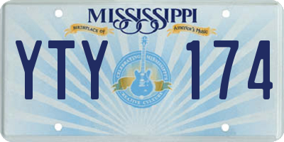 MS license plate YTY174