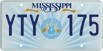 MS license plate YTY175