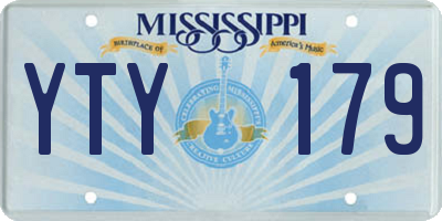 MS license plate YTY179