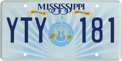 MS license plate YTY181