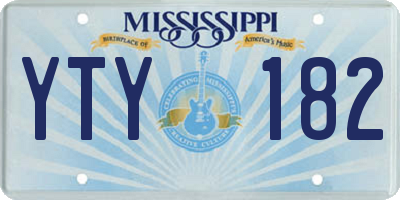 MS license plate YTY182