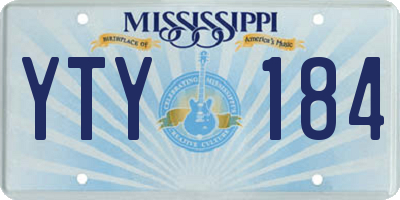 MS license plate YTY184