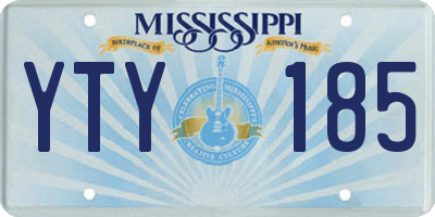 MS license plate YTY185