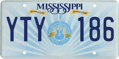 MS license plate YTY186