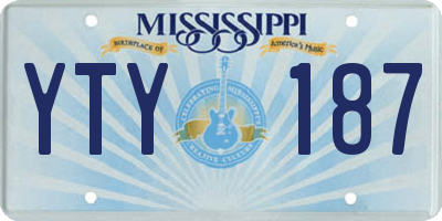 MS license plate YTY187
