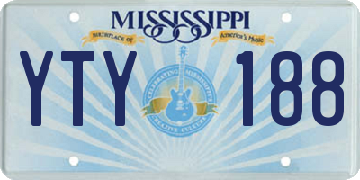 MS license plate YTY188