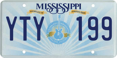 MS license plate YTY199