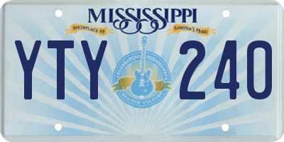 MS license plate YTY240