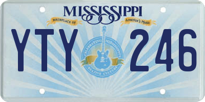 MS license plate YTY246