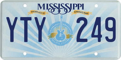 MS license plate YTY249
