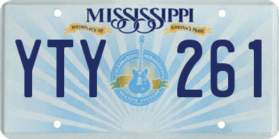 MS license plate YTY261