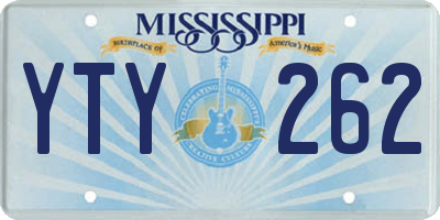 MS license plate YTY262