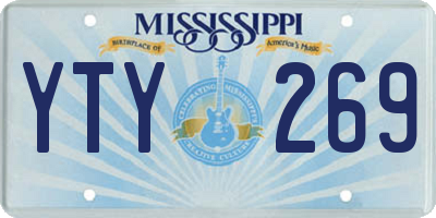 MS license plate YTY269