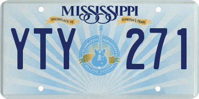 MS license plate YTY271