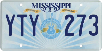 MS license plate YTY273