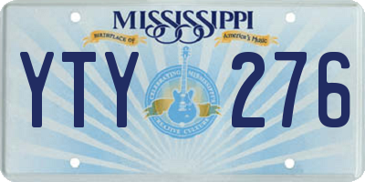 MS license plate YTY276