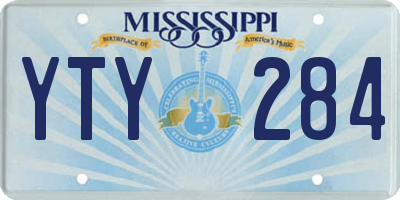 MS license plate YTY284