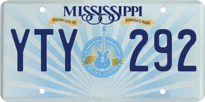 MS license plate YTY292