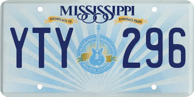 MS license plate YTY296