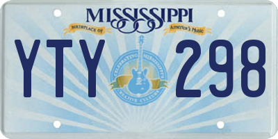 MS license plate YTY298