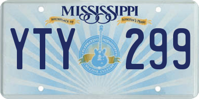 MS license plate YTY299
