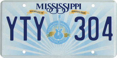 MS license plate YTY304