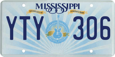 MS license plate YTY306