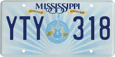 MS license plate YTY318
