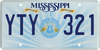 MS license plate YTY321