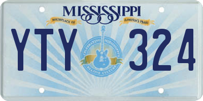MS license plate YTY324
