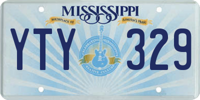 MS license plate YTY329