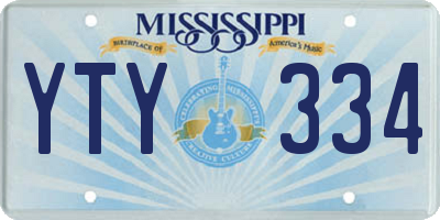MS license plate YTY334