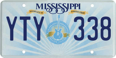 MS license plate YTY338