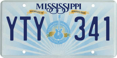 MS license plate YTY341
