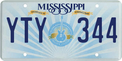 MS license plate YTY344