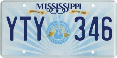MS license plate YTY346