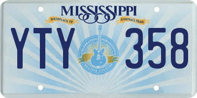 MS license plate YTY358