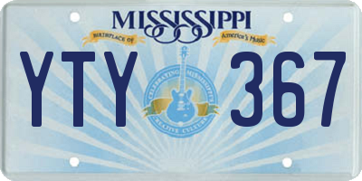 MS license plate YTY367