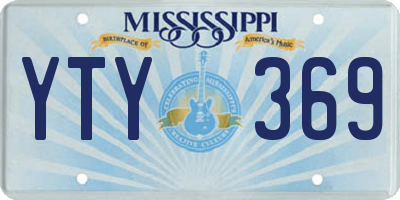MS license plate YTY369