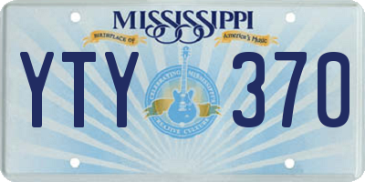 MS license plate YTY370