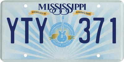 MS license plate YTY371
